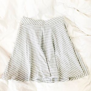 Diagonal striped skirt